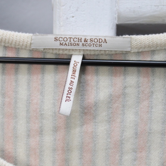 Scotch & Soda Orange Striped Long Sleeve Thermal Top Size Small - Picture 2 of 6